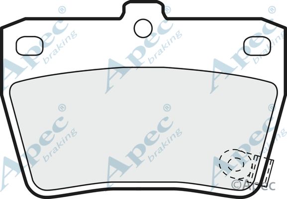 APEC BRAKING Piduriklotsi komplekt,ketaspidur PAD1196